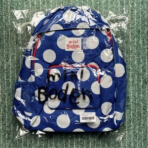 NWT Mini Boden Polka Dot Backpack